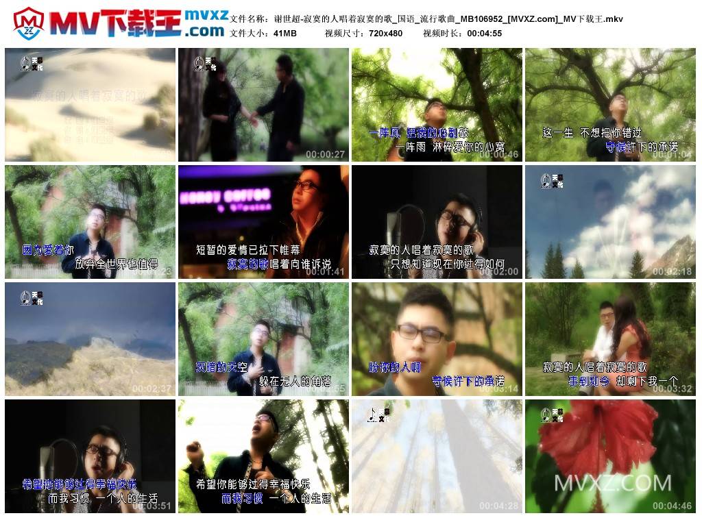 谢世超-寂寞的人唱着寂寞的歌_国语_流行歌曲_MB106952